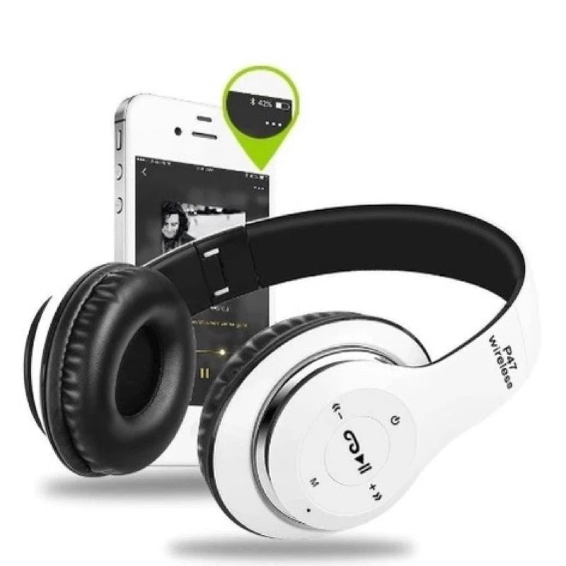 Fone P47 Headphone Sem Fio Estéreo Redução de Ruídos Bluetooth 5.0 Universal