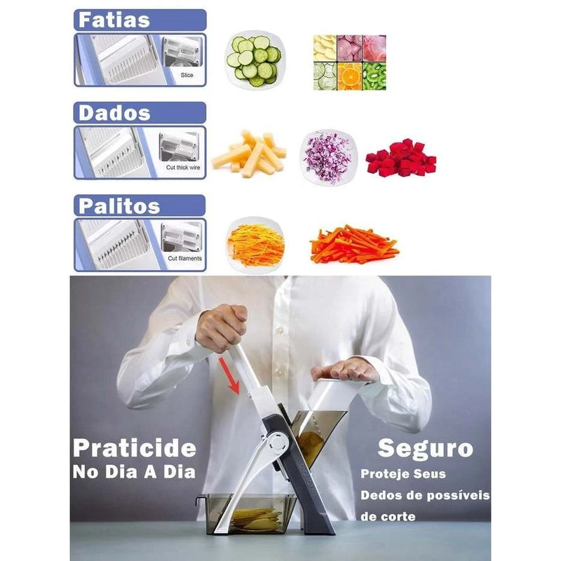 Cortador Fatiador Mandoline Multifuncional 5 Funções